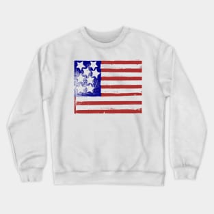 retro US flag Crewneck Sweatshirt